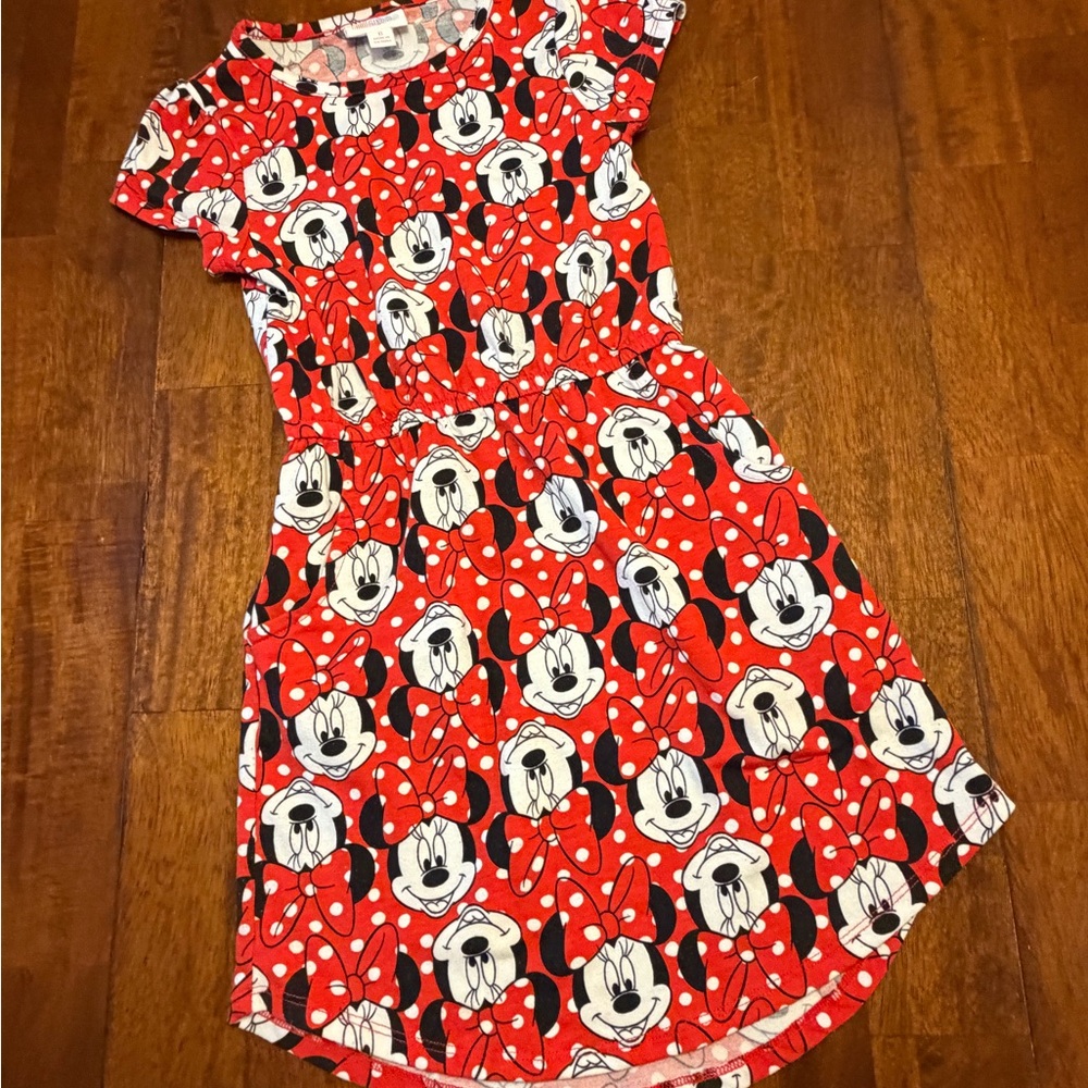 LuLaRoe Disney Minnie Mouse Red Kids Dress Size 6